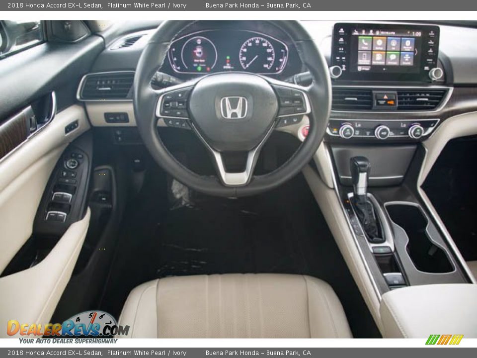 2018 Honda Accord EX-L Sedan Platinum White Pearl / Ivory Photo #5