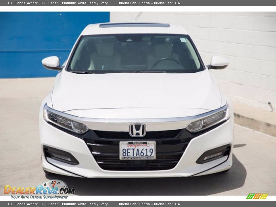 2018 Honda Accord EX-L Sedan Platinum White Pearl / Ivory Photo #7
