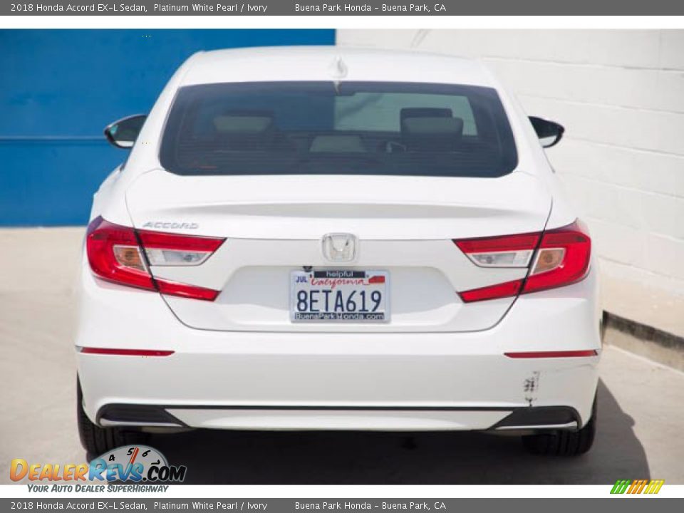 2018 Honda Accord EX-L Sedan Platinum White Pearl / Ivory Photo #9