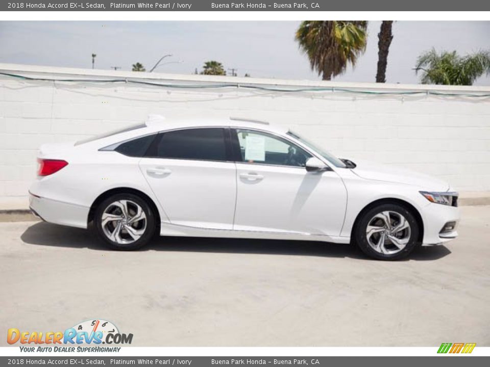2018 Honda Accord EX-L Sedan Platinum White Pearl / Ivory Photo #12