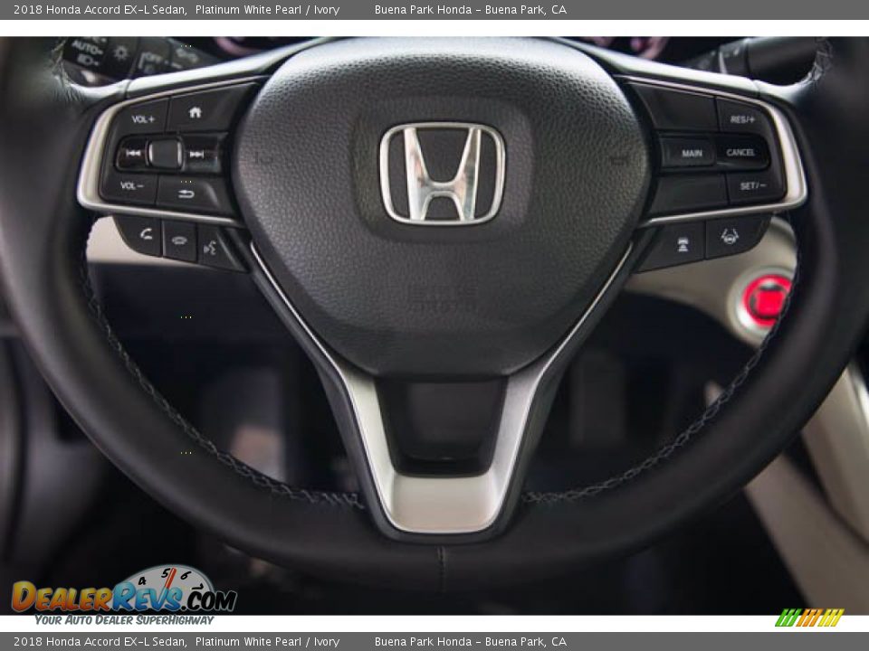 2018 Honda Accord EX-L Sedan Platinum White Pearl / Ivory Photo #13