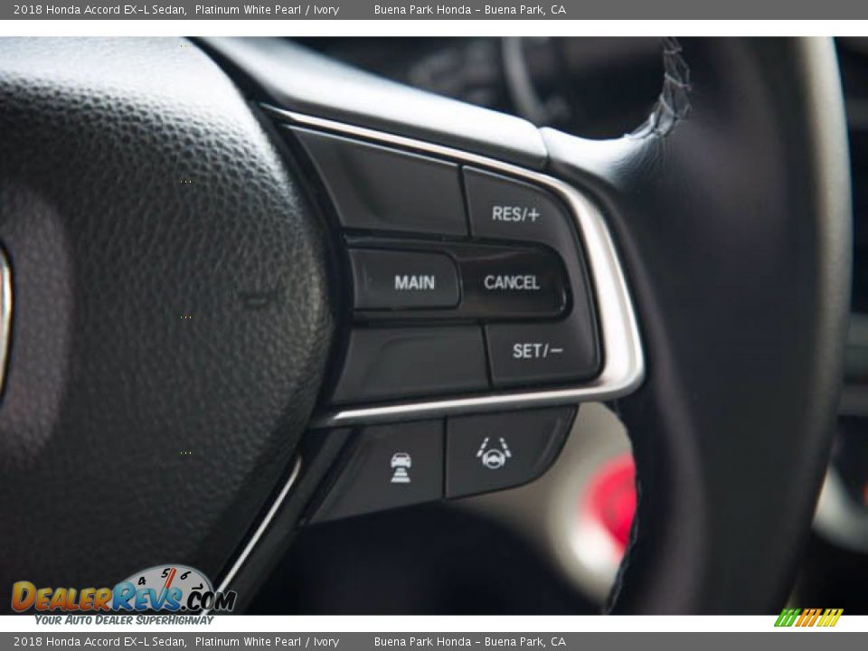 2018 Honda Accord EX-L Sedan Platinum White Pearl / Ivory Photo #15