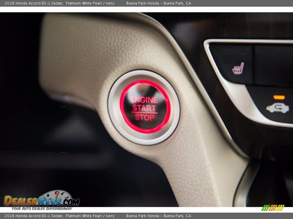2018 Honda Accord EX-L Sedan Platinum White Pearl / Ivory Photo #16