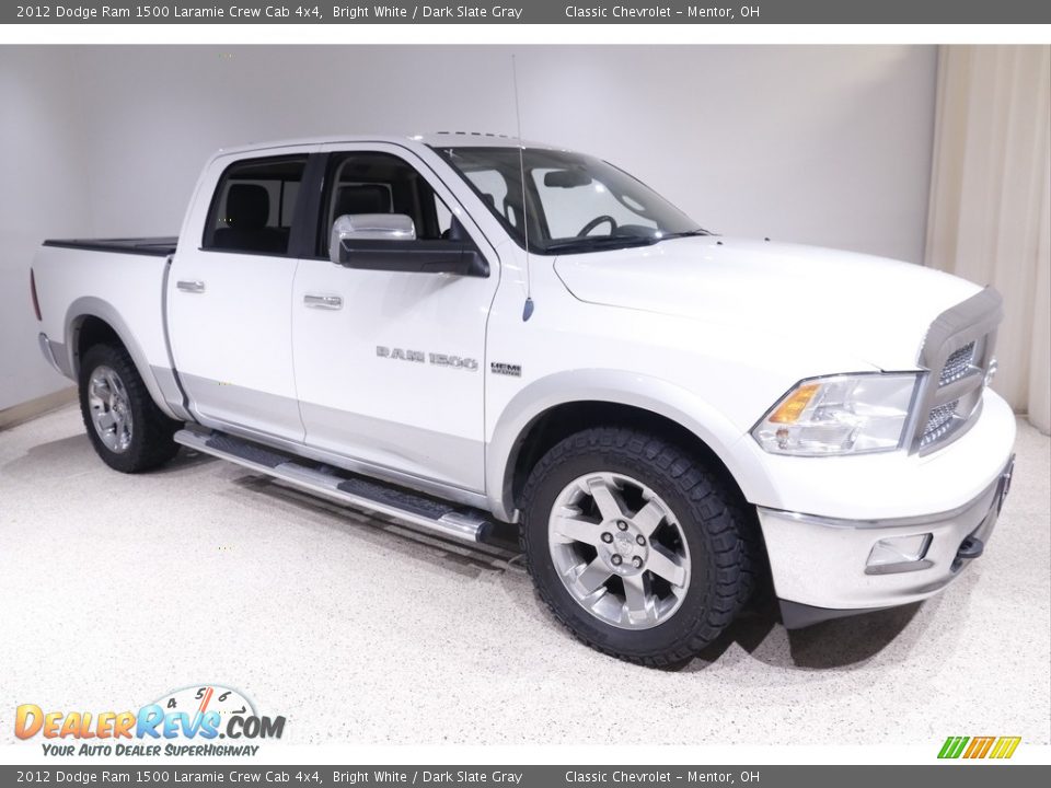 2012 Dodge Ram 1500 Laramie Crew Cab 4x4 Bright White / Dark Slate Gray Photo #1