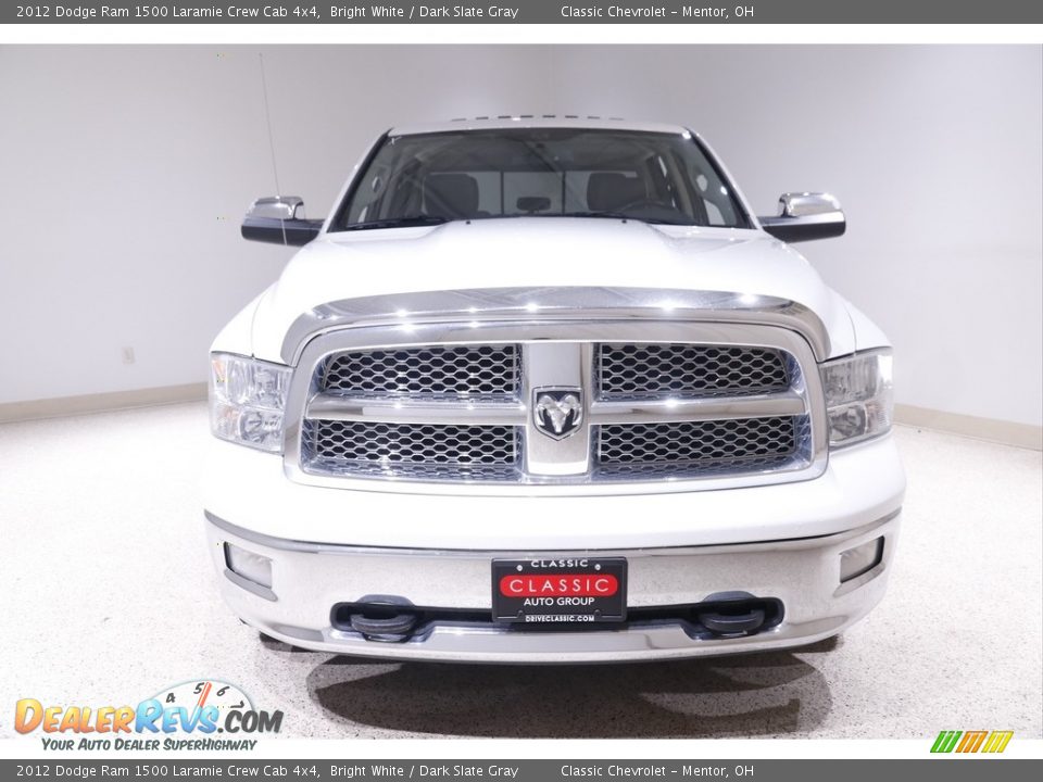 2012 Dodge Ram 1500 Laramie Crew Cab 4x4 Bright White / Dark Slate Gray Photo #2