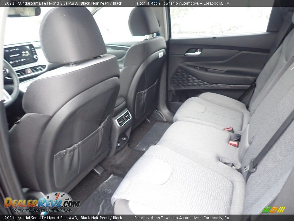 Rear Seat of 2021 Hyundai Santa Fe Hybrid Blue AWD Photo #9