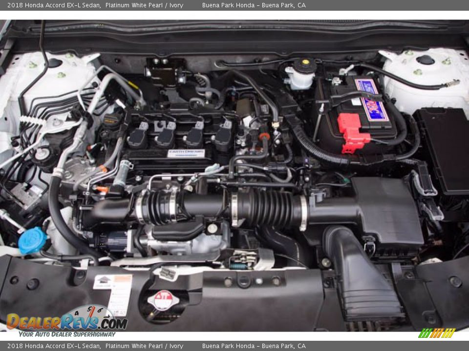 2018 Honda Accord EX-L Sedan Platinum White Pearl / Ivory Photo #34