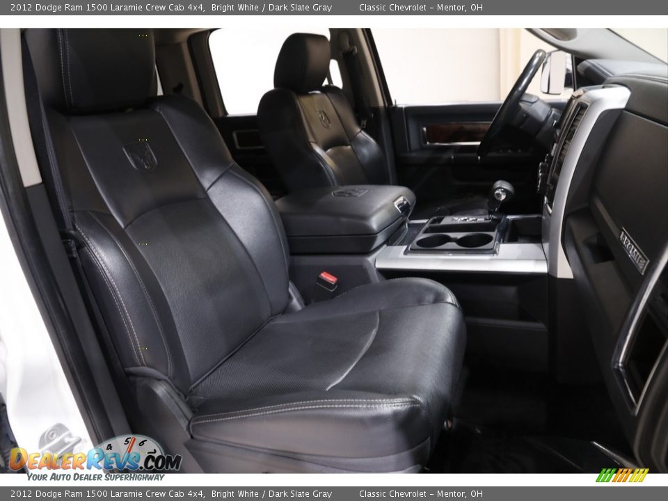 2012 Dodge Ram 1500 Laramie Crew Cab 4x4 Bright White / Dark Slate Gray Photo #13