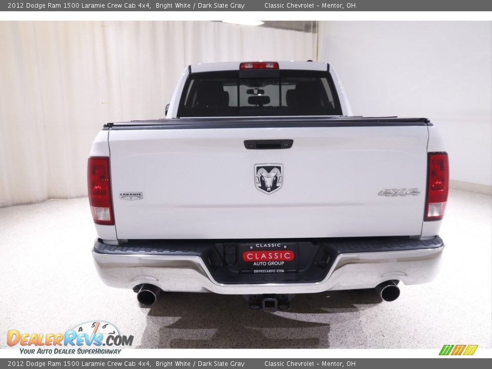 2012 Dodge Ram 1500 Laramie Crew Cab 4x4 Bright White / Dark Slate Gray Photo #16