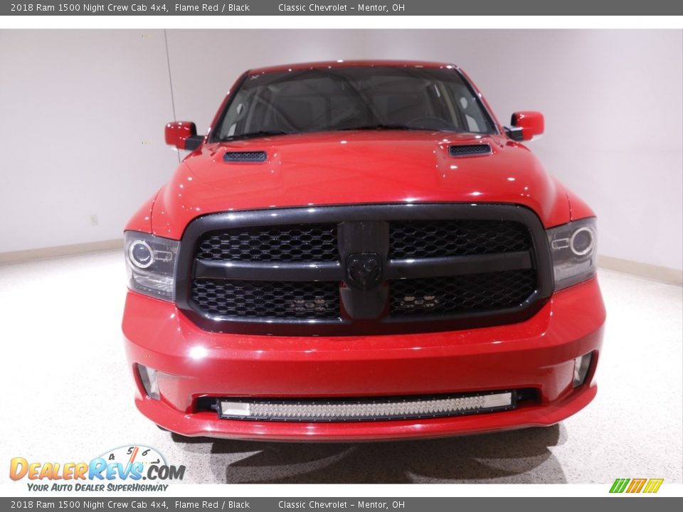 2018 Ram 1500 Night Crew Cab 4x4 Flame Red / Black Photo #2