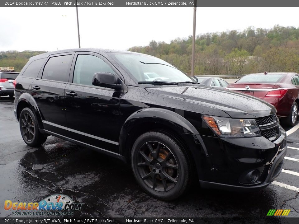 2014 Dodge Journey R/T AWD Pitch Black / R/T Black/Red Photo #4