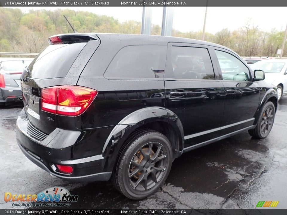 2014 Dodge Journey R/T AWD Pitch Black / R/T Black/Red Photo #9