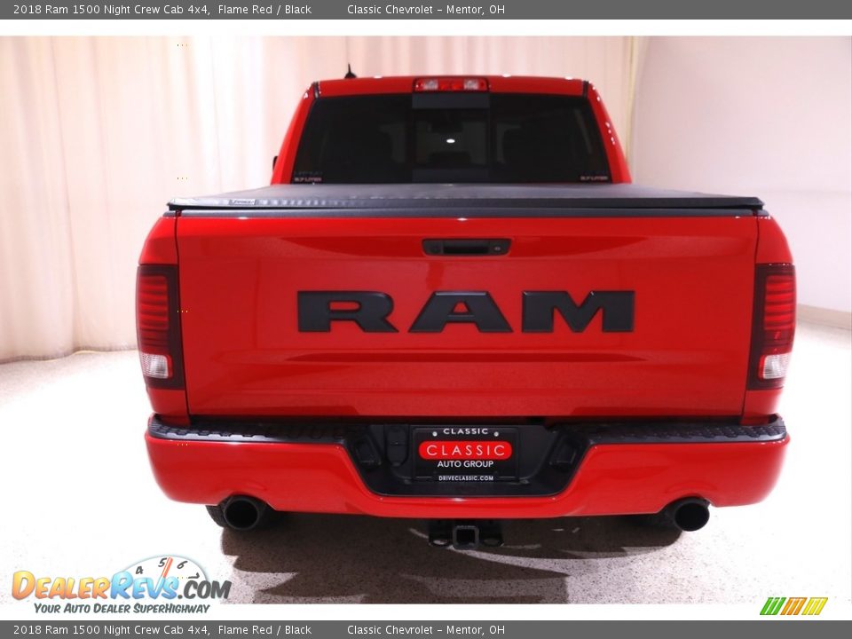 2018 Ram 1500 Night Crew Cab 4x4 Flame Red / Black Photo #19