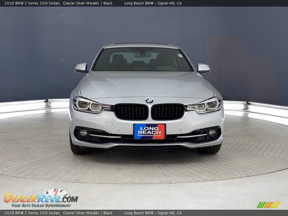 2018 BMW 3 Series 330i Sedan Glacier Silver Metallic / Black Photo #2