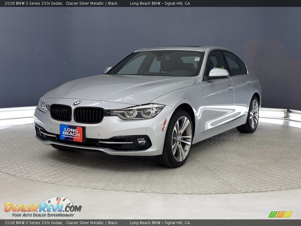 2018 BMW 3 Series 330i Sedan Glacier Silver Metallic / Black Photo #3