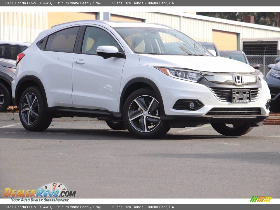 2021 Honda HR-V EX AWD Platinum White Pearl / Gray Photo #2