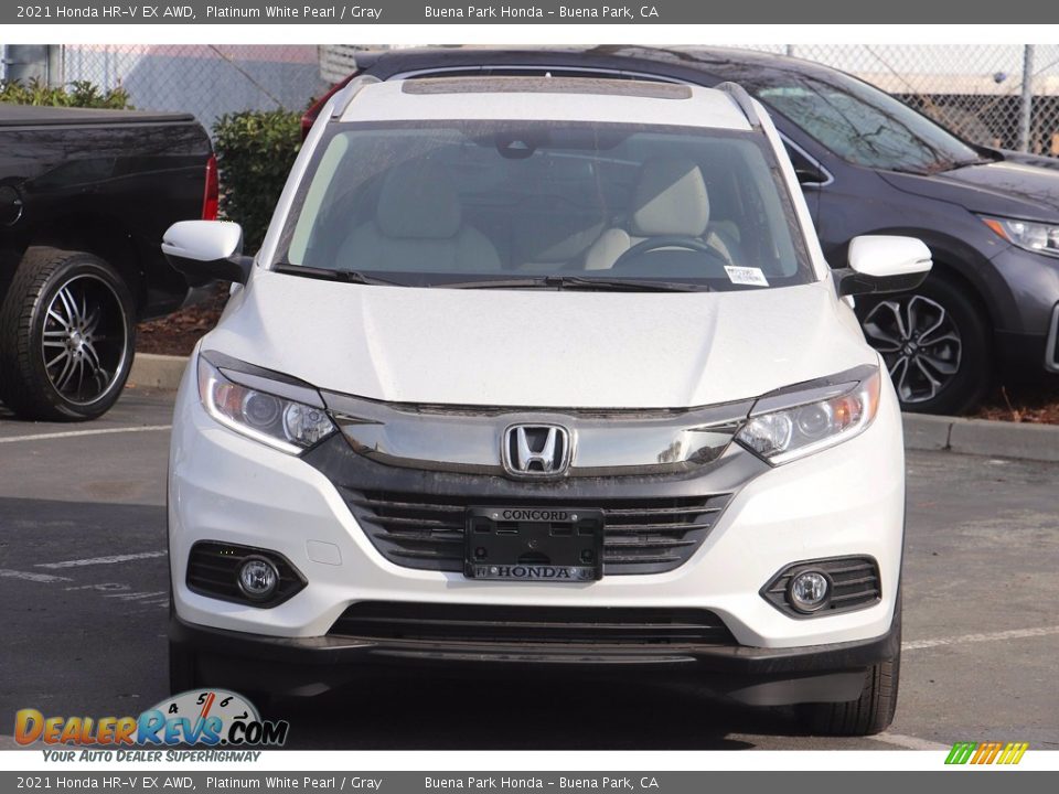 2021 Honda HR-V EX AWD Platinum White Pearl / Gray Photo #3