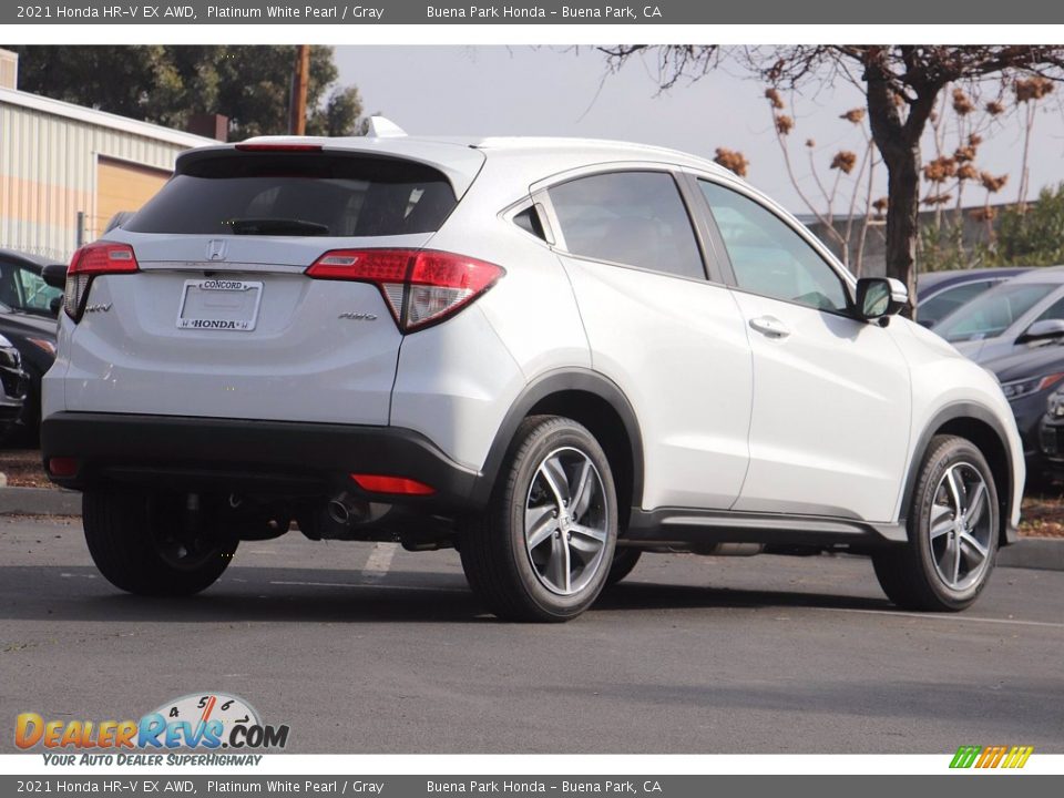 2021 Honda HR-V EX AWD Platinum White Pearl / Gray Photo #5