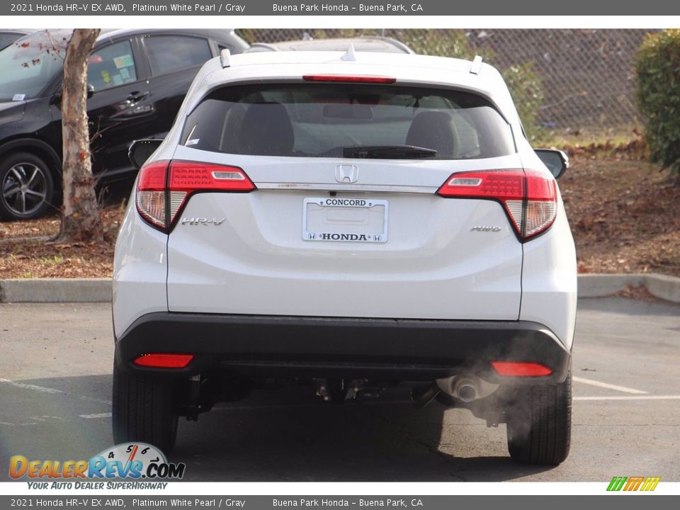 2021 Honda HR-V EX AWD Platinum White Pearl / Gray Photo #6