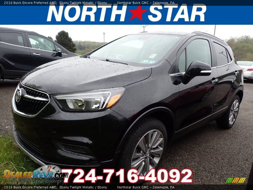 2019 Buick Encore Preferred AWD Ebony Twilight Metallic / Ebony Photo #1