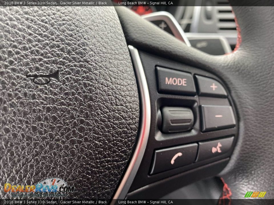 2018 BMW 3 Series 330i Sedan Glacier Silver Metallic / Black Photo #20