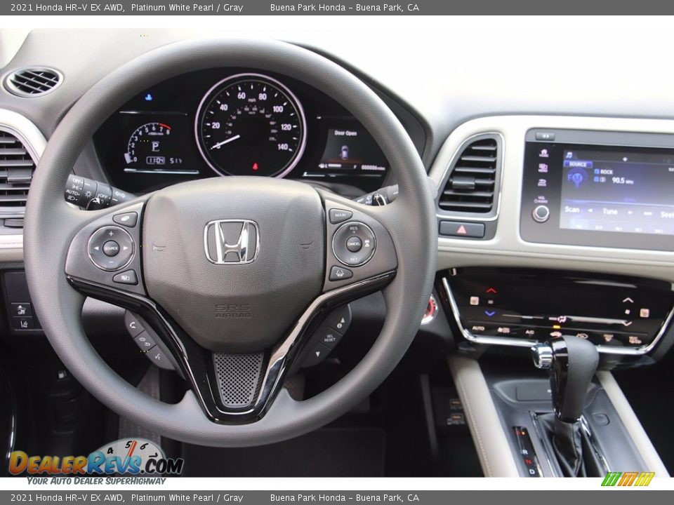 2021 Honda HR-V EX AWD Platinum White Pearl / Gray Photo #14