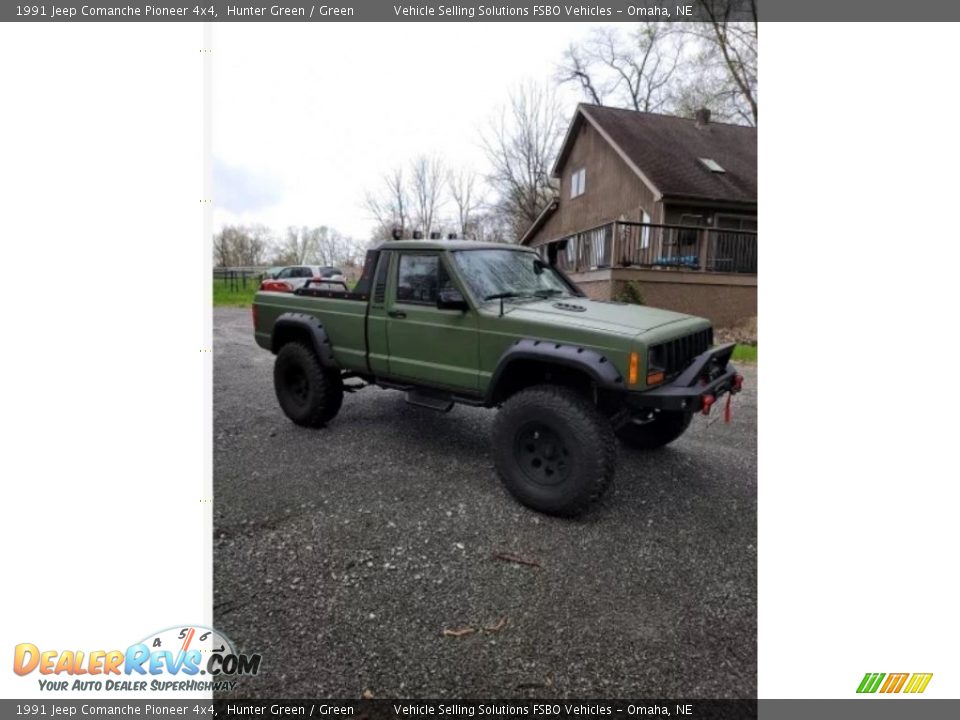 1991 Jeep Comanche Pioneer 4x4 Hunter Green / Green Photo #4