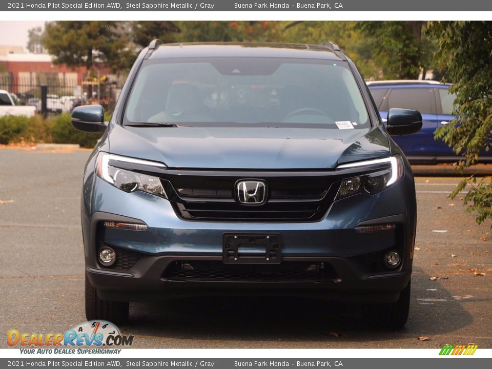 2021 Honda Pilot Special Edition AWD Steel Sapphire Metallic / Gray Photo #4