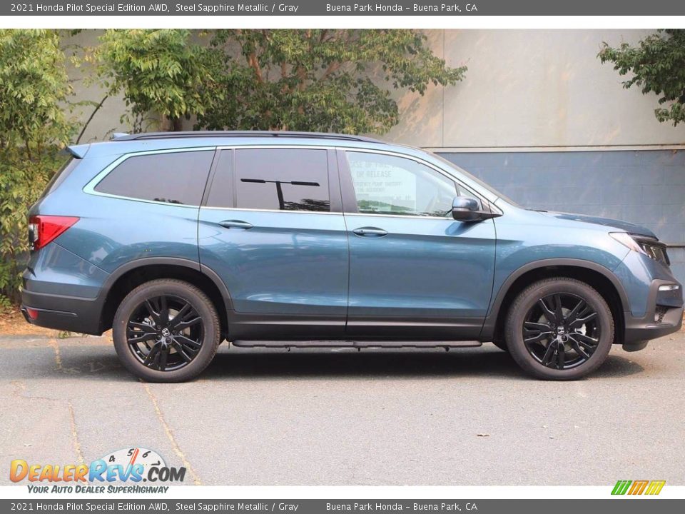 2021 Honda Pilot Special Edition AWD Steel Sapphire Metallic / Gray Photo #5