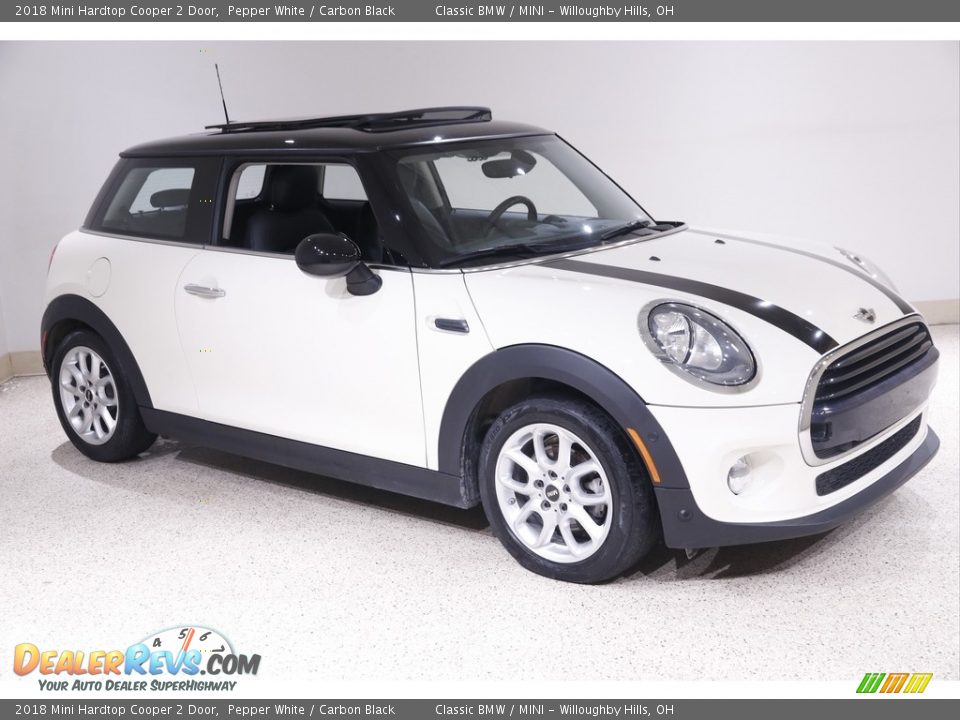 2018 Mini Hardtop Cooper 2 Door Pepper White / Carbon Black Photo #1