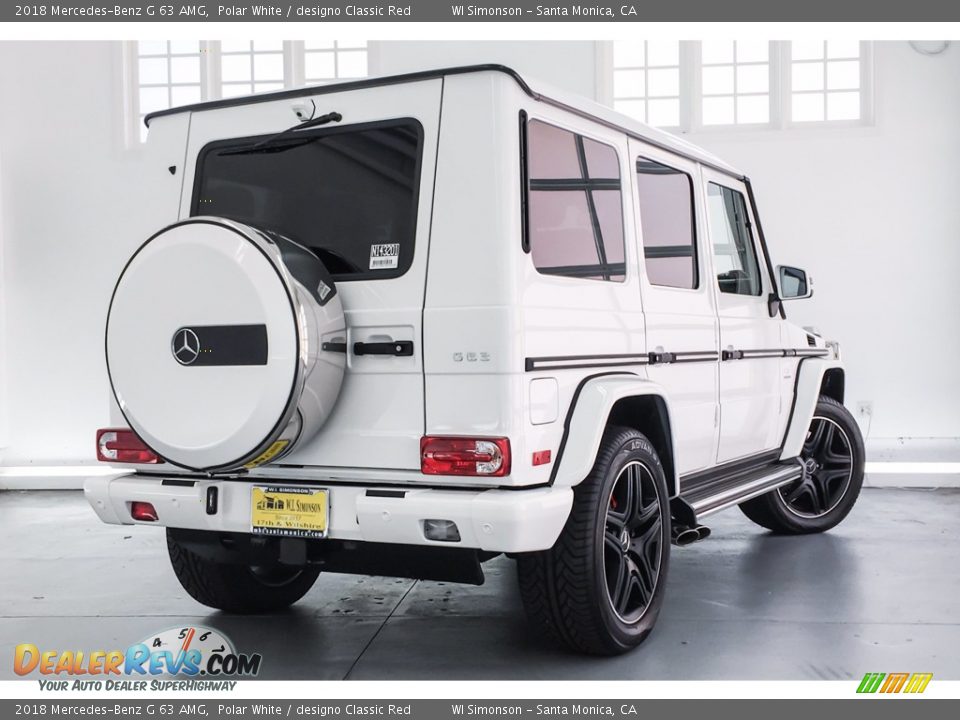 2018 Mercedes-Benz G 63 AMG Polar White / designo Classic Red Photo #16