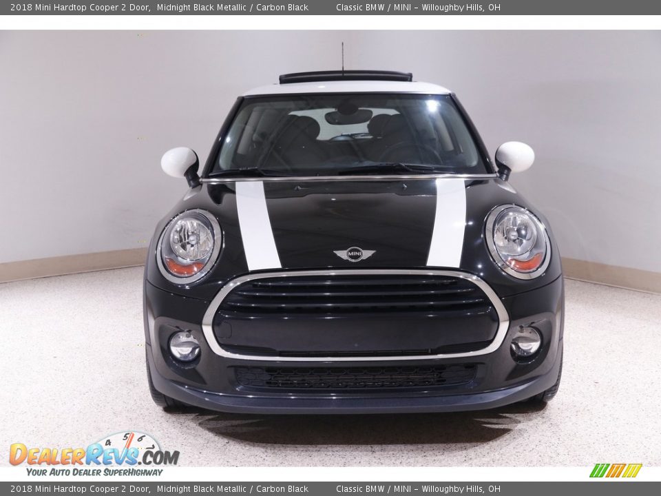 2018 Mini Hardtop Cooper 2 Door Midnight Black Metallic / Carbon Black Photo #2