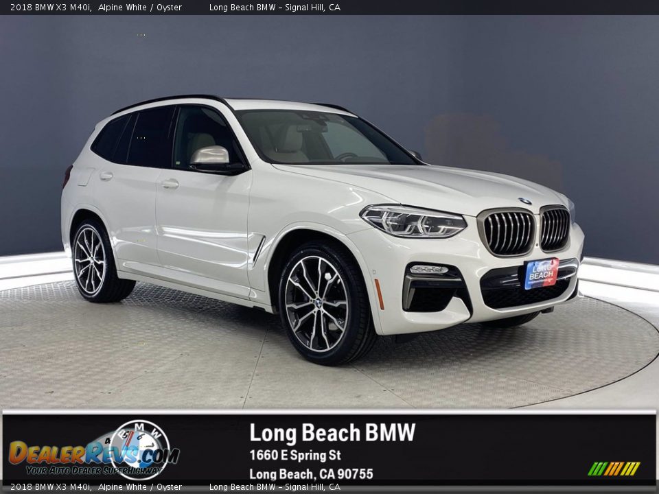 2018 BMW X3 M40i Alpine White / Oyster Photo #1