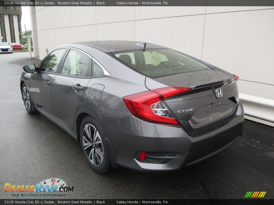 2018 Honda Civic EX-L Sedan Modern Steel Metallic / Black Photo #3