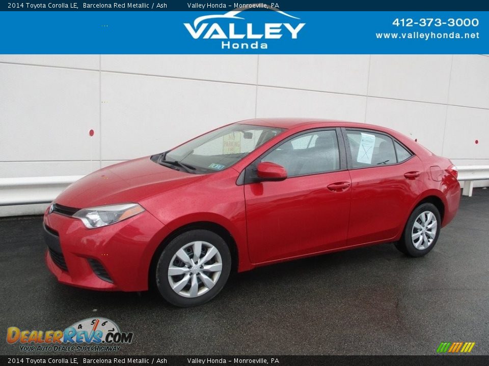 2014 Toyota Corolla LE Barcelona Red Metallic / Ash Photo #1