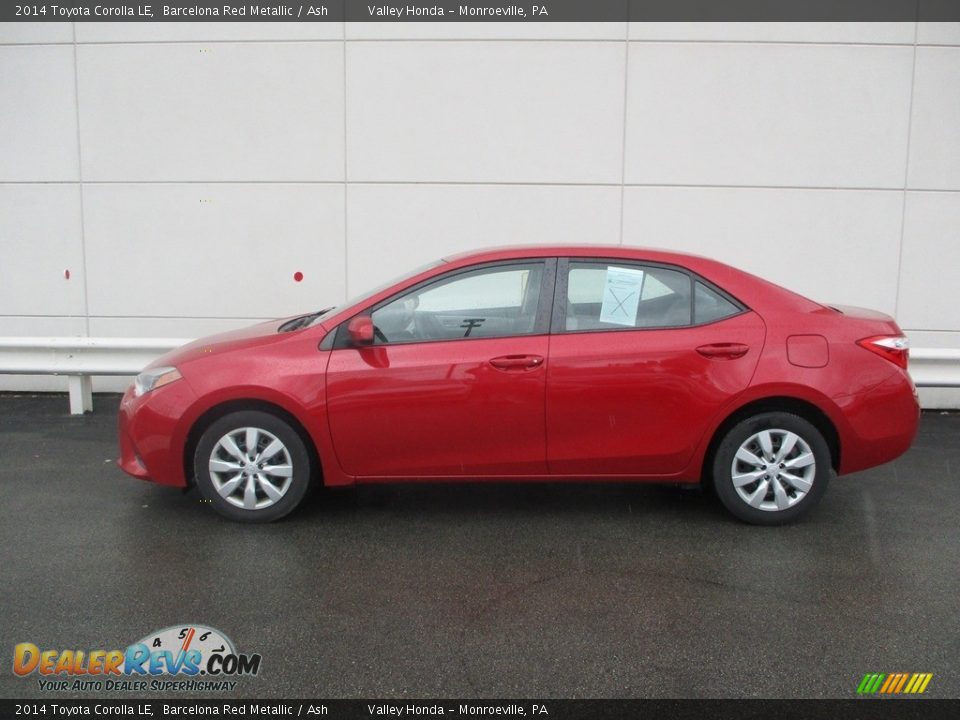 2014 Toyota Corolla LE Barcelona Red Metallic / Ash Photo #2