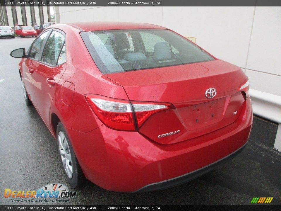 2014 Toyota Corolla LE Barcelona Red Metallic / Ash Photo #3