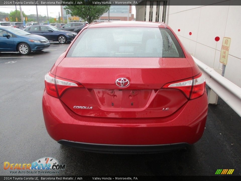 2014 Toyota Corolla LE Barcelona Red Metallic / Ash Photo #4