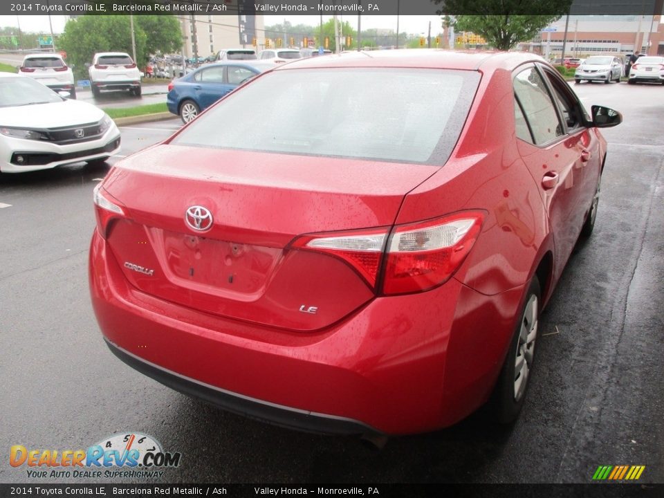 2014 Toyota Corolla LE Barcelona Red Metallic / Ash Photo #5