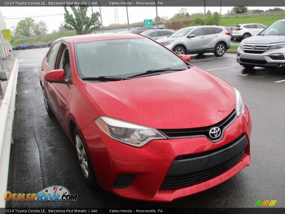 2014 Toyota Corolla LE Barcelona Red Metallic / Ash Photo #7