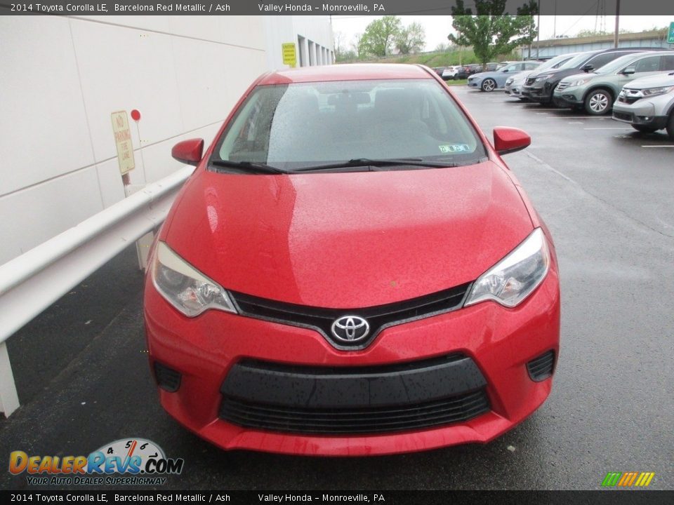 2014 Toyota Corolla LE Barcelona Red Metallic / Ash Photo #8