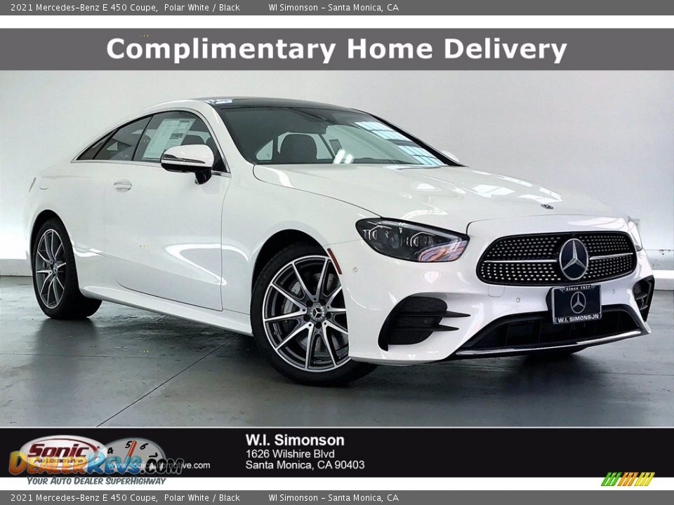 2021 Mercedes-Benz E 450 Coupe Polar White / Black Photo #1