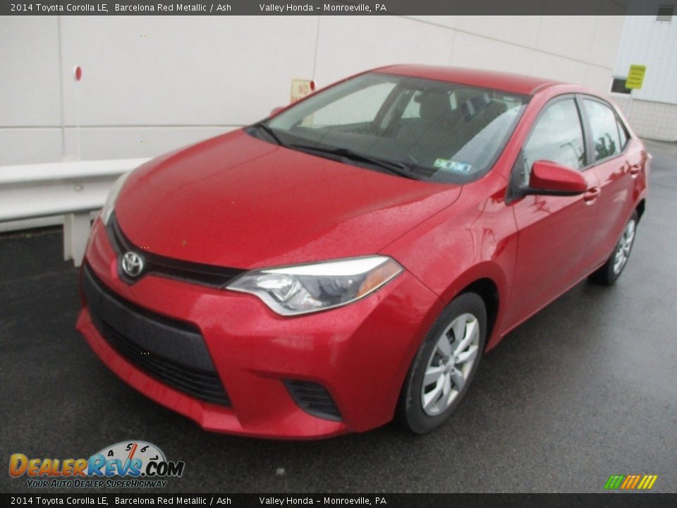 2014 Toyota Corolla LE Barcelona Red Metallic / Ash Photo #9