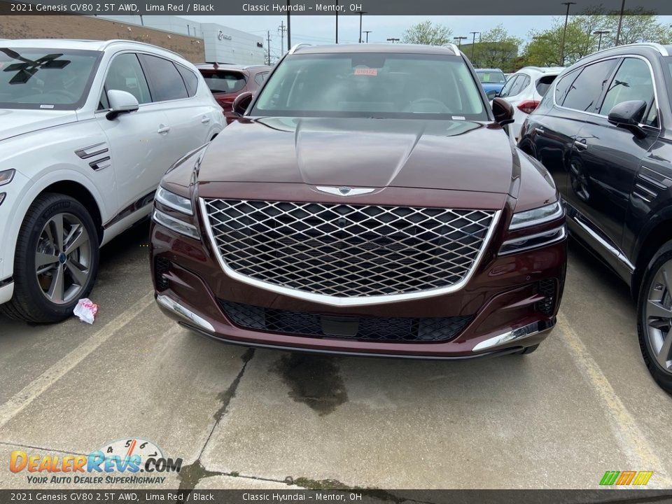 2021 Genesis GV80 2.5T AWD Lima Red / Black Photo #2