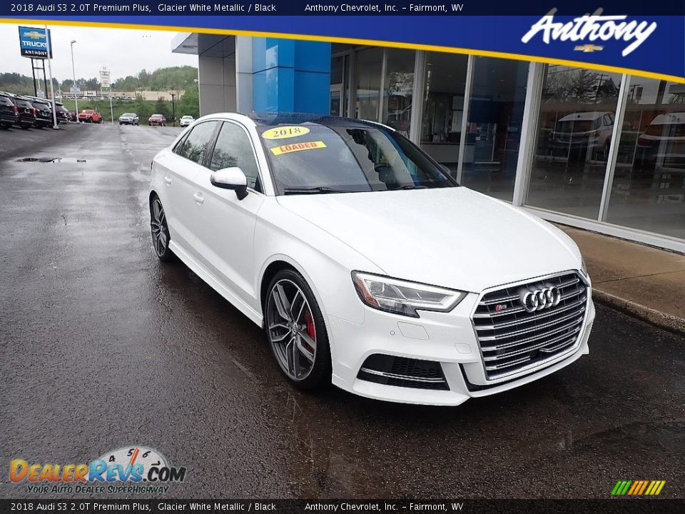 2018 Audi S3 2.0T Premium Plus Glacier White Metallic / Black Photo #1