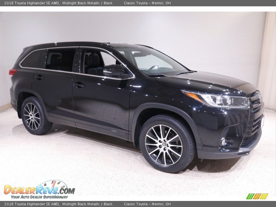 2018 Toyota Highlander SE AWD Midnight Black Metallic / Black Photo #1