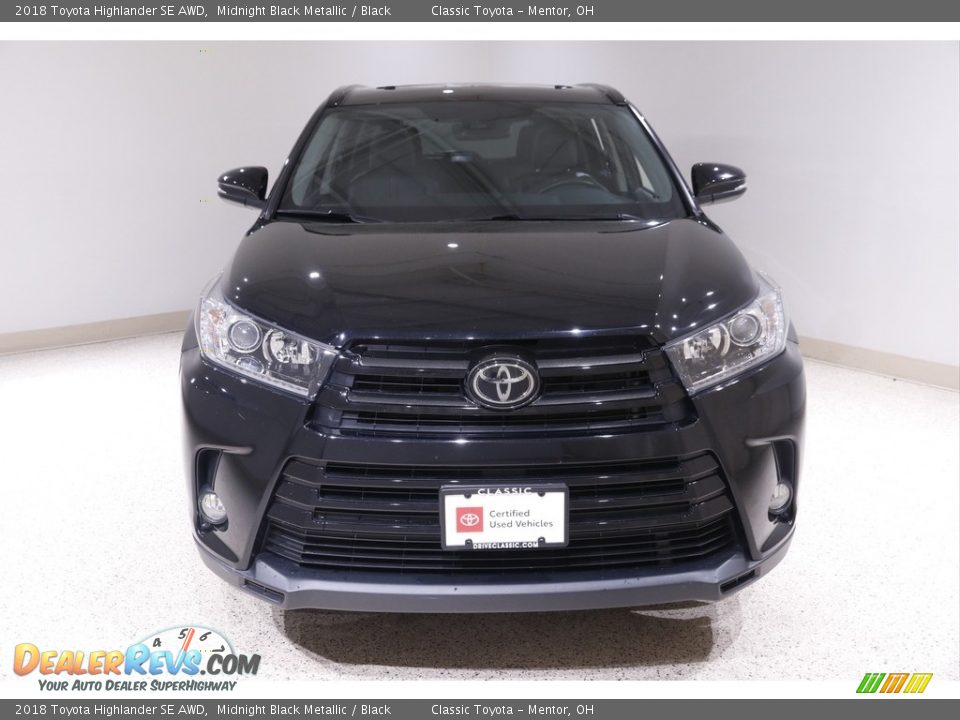 2018 Toyota Highlander SE AWD Midnight Black Metallic / Black Photo #2