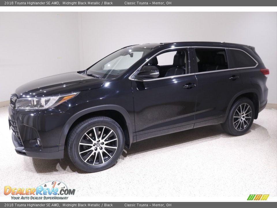 2018 Toyota Highlander SE AWD Midnight Black Metallic / Black Photo #3