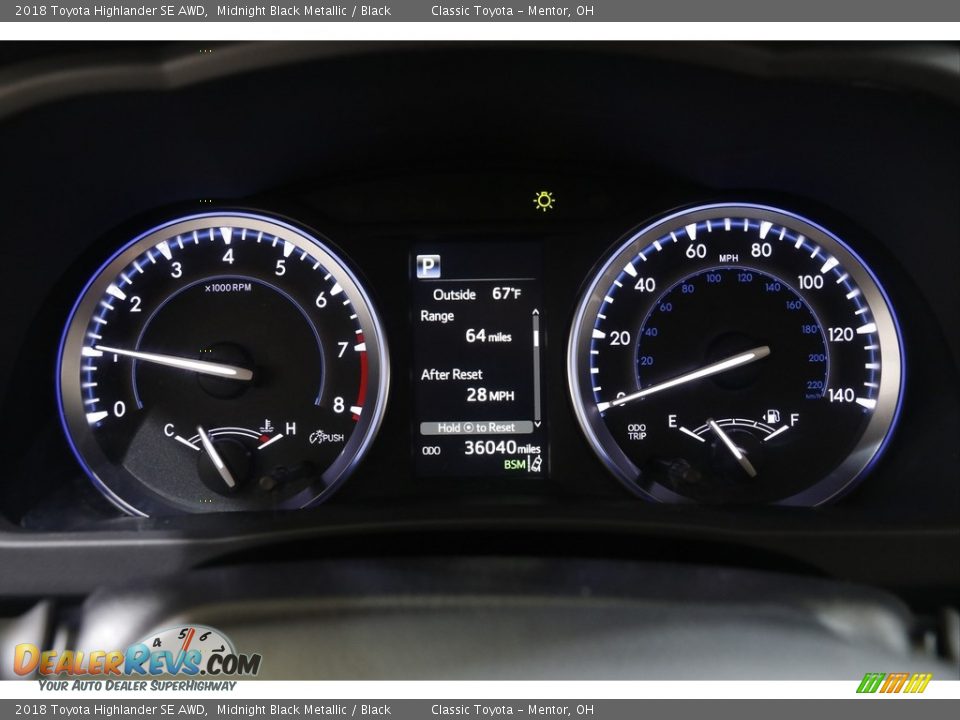 2018 Toyota Highlander SE AWD Midnight Black Metallic / Black Photo #8