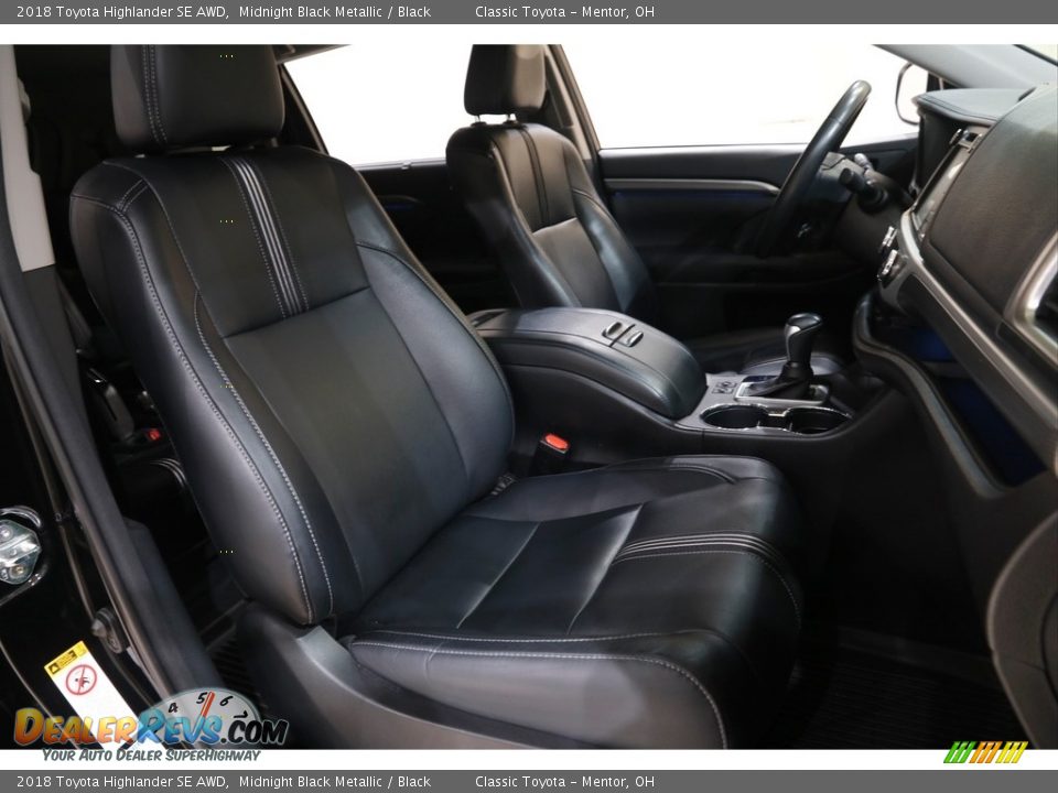 2018 Toyota Highlander SE AWD Midnight Black Metallic / Black Photo #14